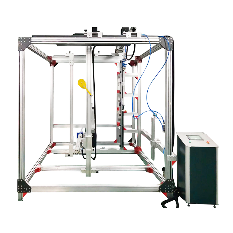 Internal flat opening and downward suspension repeated opening and closing testing machine